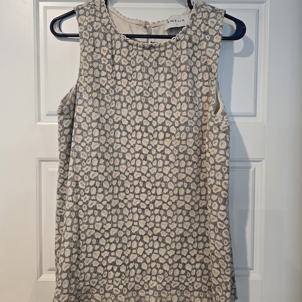 Bundle 5 Items For $15 Elegant Gray and Cream Women's Blouse
